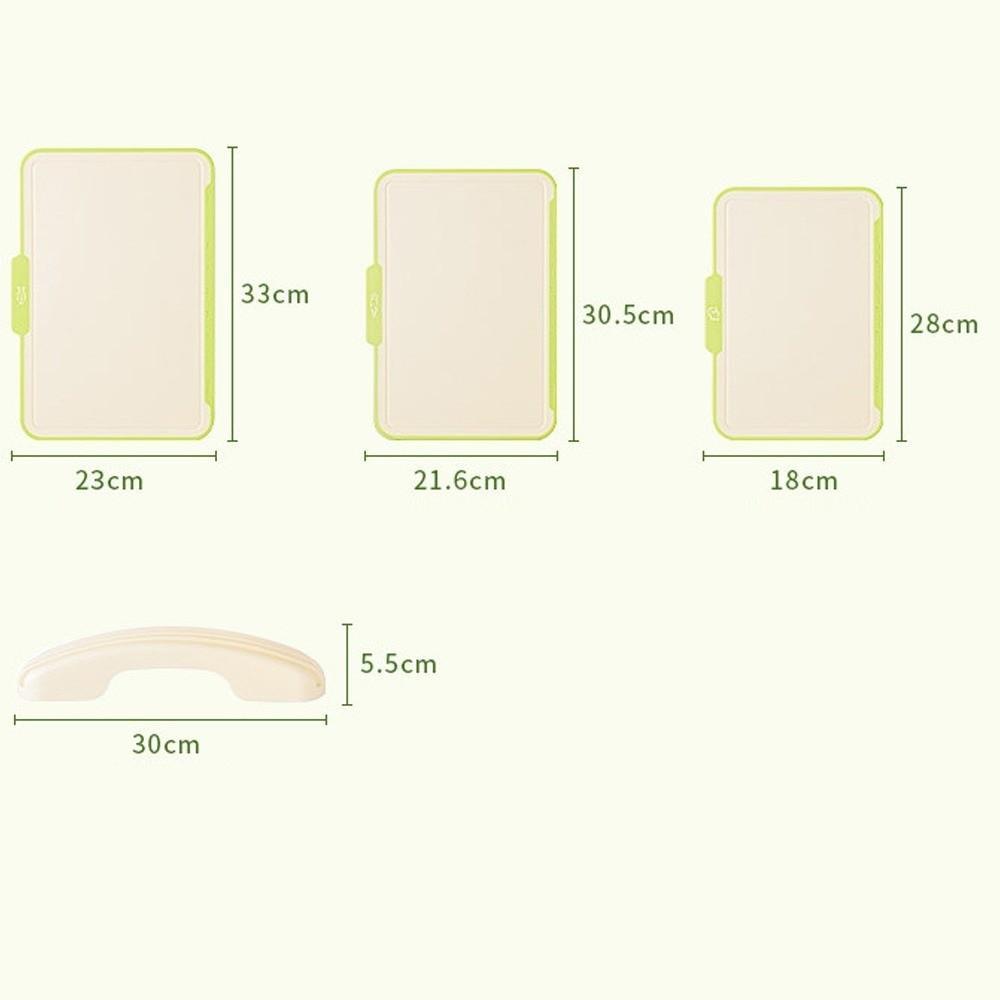 3Pcs Multi-Purpose Cutting Board Non-Slip with Storage Stand Chopping Board Double Sides Plastic Vegetable Cutting Board