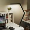 Desk Lamp, Adjustable Brightness and Color, Metal Clamp, 96 LEDs, Black