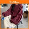 Round Letter Cotton Neck Pullover Sweatshirt Plus Size Womens Thin Jacket
