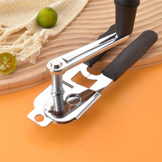 Manual Can Opener Heavy Duty Comfortable Grip 360 Degree Hand-cranking Handle Sharp Cutter Multifunctional Handheld Bottle Opening