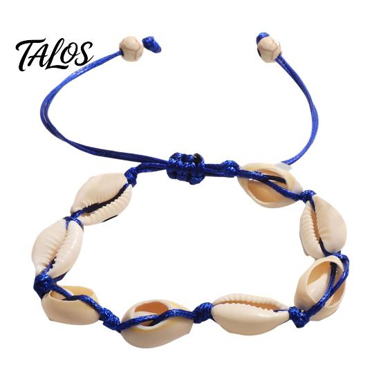 Flexible Rope Bracelets for All Sizes Handmade Seashell Bracelet, Natural Shell Boho Beaded Adjustable Retractable Knot Wristbands Woven String
