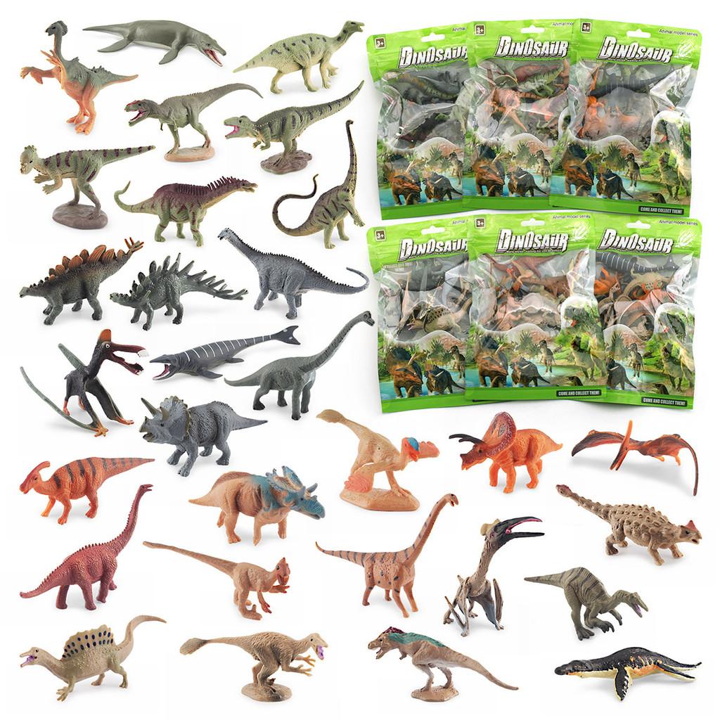 Realistic Jurassic Dinosaur Model Figurines Set Featuring Velociraptor Tyrannosaurus And Triceratops