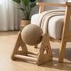 Cat Scratching Ball Rotating Toy with Wooden Frame ClawFriendly Sisal Rope for
