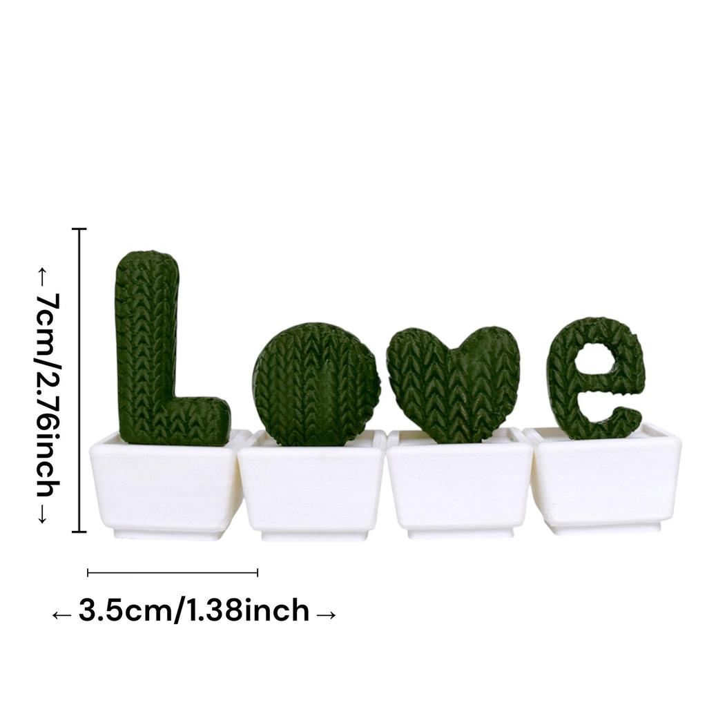 3D Printed Cactus Green Plant Ornament - Creative Home Decoration Craft