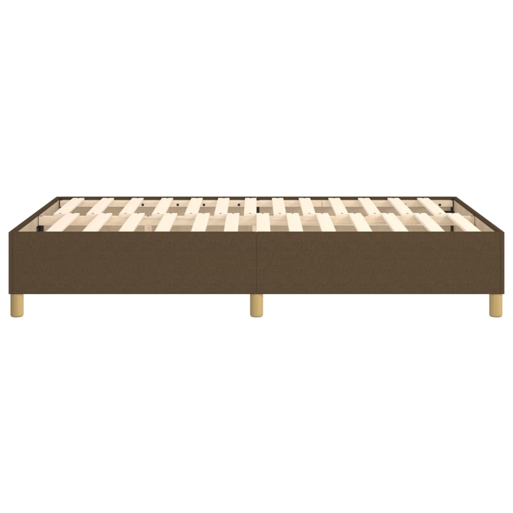 Vidaxl Bed Frame Without Mattress, Dark Brown, 120X200 Cm, With Fabric