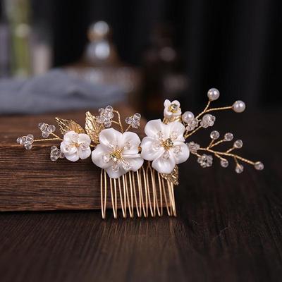 Tuanming Svatební květinový hřeben do vlasů - Elegantní evropský a americký večerní styl