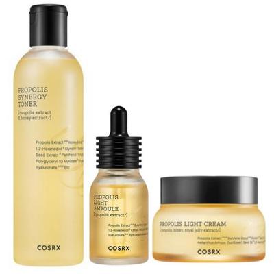 [Trio Set] Full Fit Propolis Synergy Toner 280ml + Full Fit Propolis Light Ampoule 30ml + Full Fit Propolis Light Cream 65ml (+Free Gift)