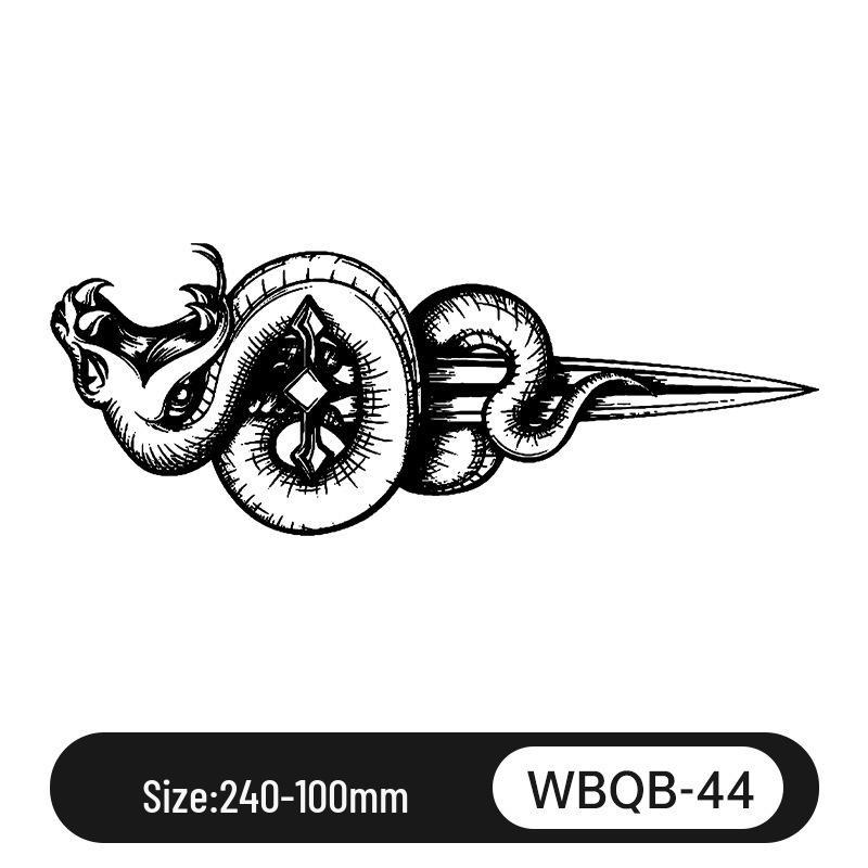 Waterproof Herbal Juice Tattoo Decals - Semi-Permanent, Non-Reflective for Men & Women’s Arms, Chest, Back