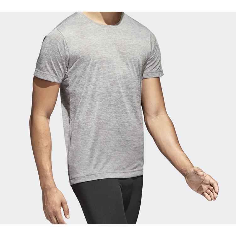 Adidas T Shirts Men's Shade 3 Gray Crew Neck Moderate Straight Fit CW3443