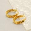 2023 Multi-Layer 18k Gold Plated Stainless Steel Earrings - Fashionable, Simple, Versatile Titanium Steel Hoops