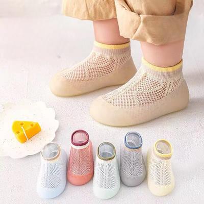 Baby Floor Shoes Socks Indoor Soft Soled Anti Slip Spring and Summer Thin Breathable Mesh Children's Walking Shoes