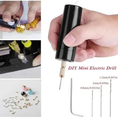 Handlicher Mini-Elektrobohrer DIY Elektrischer USB-Elektrobohrer Werkzeuge für Epoxidharz Schmuckherstellung Holzhandwerk Gravierstift Werkzeuge