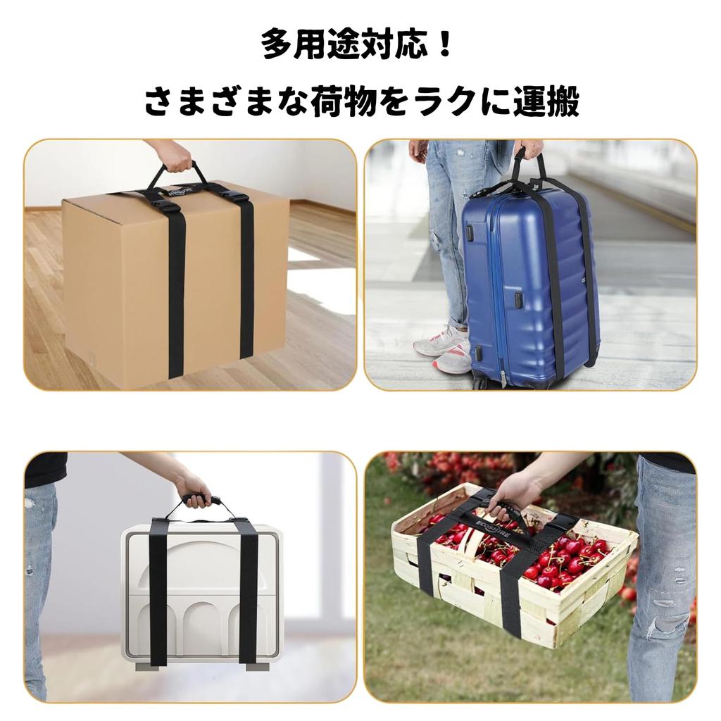 NASSIA Carrying Belt for Cardboard Boxes, Moving, and Transport, Single-Person, Stable and Durable (206cm)