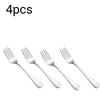 2/4/8Pcs Stainless Steel Dessert Fork, Suitable For Fruit Mooncake Cake Snacks, Tea, Fruit Salad, Perfect For Restaurant, Party