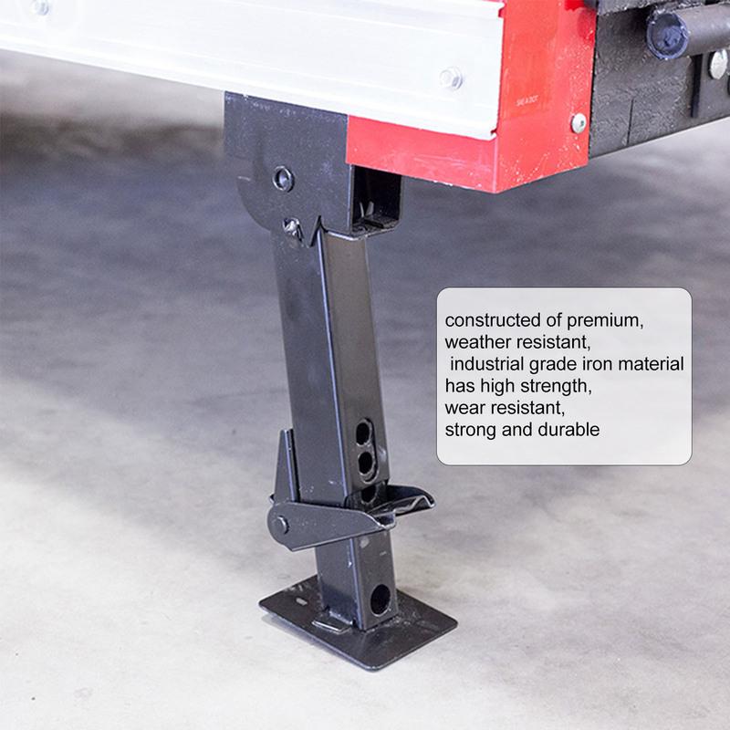 Folding Trailer Stabilizer Jack 650lbs Support 1000lbs Lifting Capacity 290-455mm Telescoping Adjustable Swing Down Outriggers