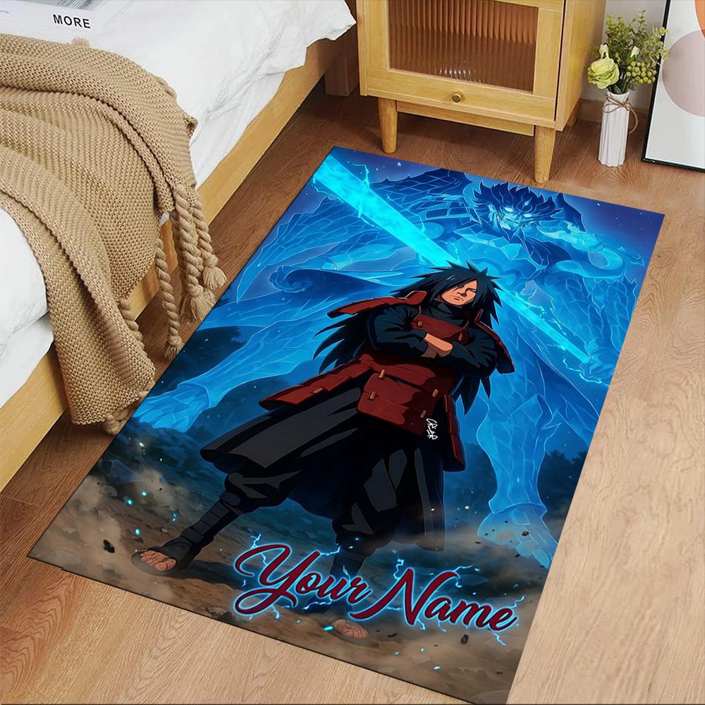 Naruto Character Customizable Name Floor Rug Office Rug Suitable for Kitchen Hallway Decorate Room Bedrooms Anti-slip Rug Decorate Offices