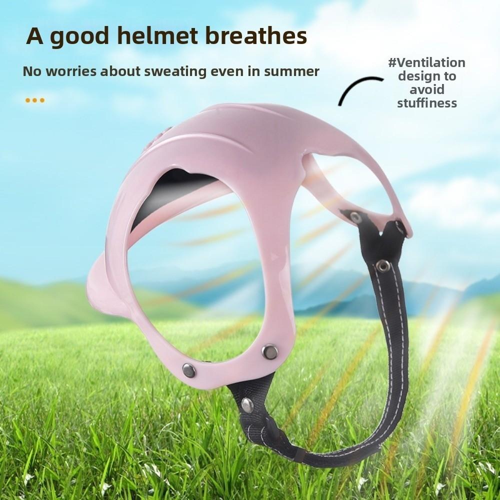 Funny Adjustable Dog Cat Helmets Lightweight Hard Pet Motorcycle Helmet Pink with Ear Holes Dog Helmet Hat Pet Accessories