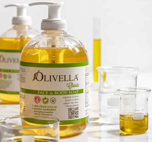 Flytende såpe for ansikt og kropp basert på olivenolje OLIVELLA 300 ml