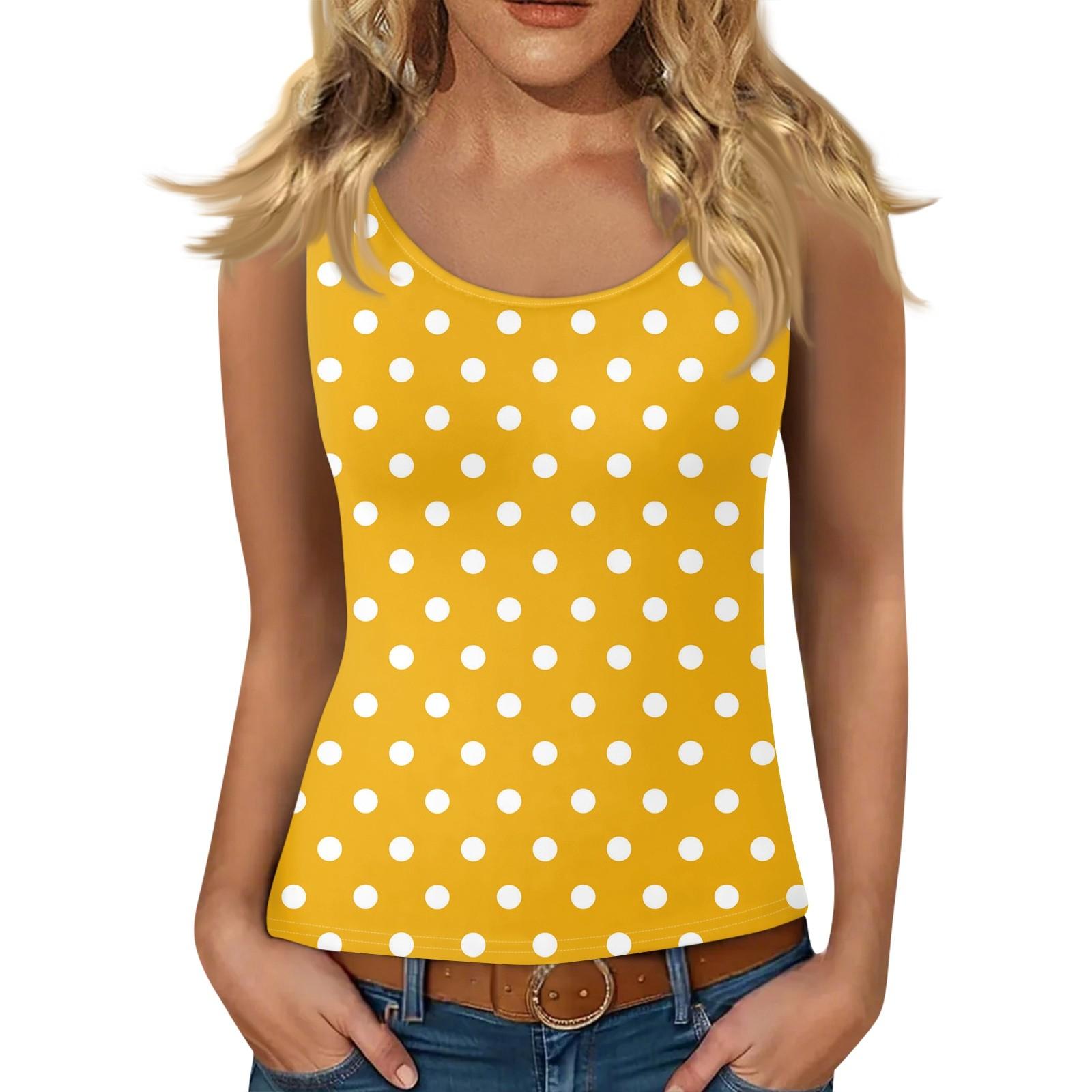 

Женский жилет без рукавов с глубоким вырезом, футболка с U-образным вырезом, подтяжки XL жёлтый