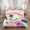 Mickey Minnie'S Birthday Celebration Print 3Pcs Bedding Setduvet Cover With 2 Bedropillowcase Home Birthday Gift