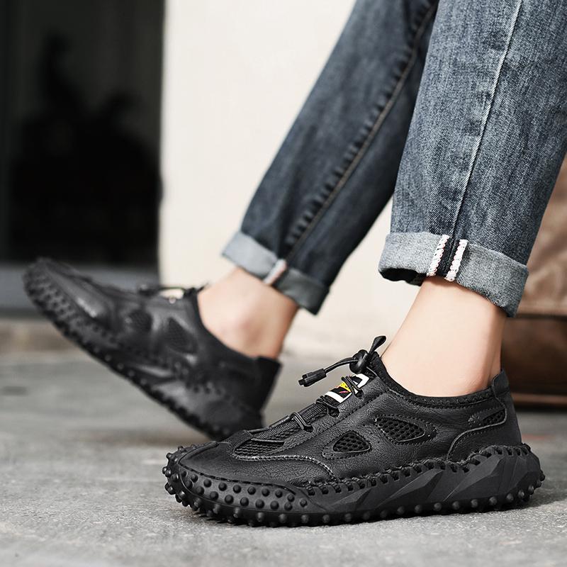 Fashion Men's Walking Shoes Breathable Lightweight Casual Tennis Shoes Hollow Out Running Shoes Tenis Masculino Sandals Mens Sneakers