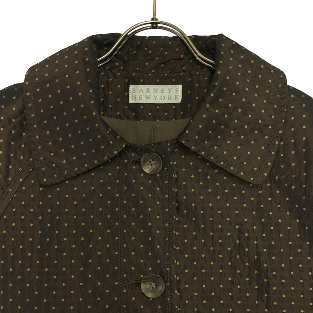 BARNEYS NEWYORK Dot Long Coat 36 Brown Women Used