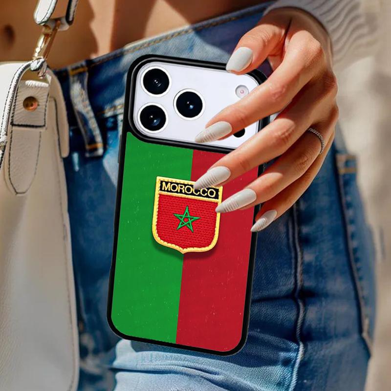 Maroc Morocco Flag Phone Case For iPhone 17 Air 14 15 13 12 Max Cover For Apple 16e 11 Pro Max Plus Coque