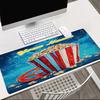 1PC Custom Name Movie Night Popcorn Mouse Pad, Keyboard and Mouse Desk Pad, for Computer Notebook  Birthday Gift For Any Room Or Office