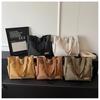 Retro Multi-Pocket Canvas Tote - Large Capacity Korean Style Shoulder Bag for Women