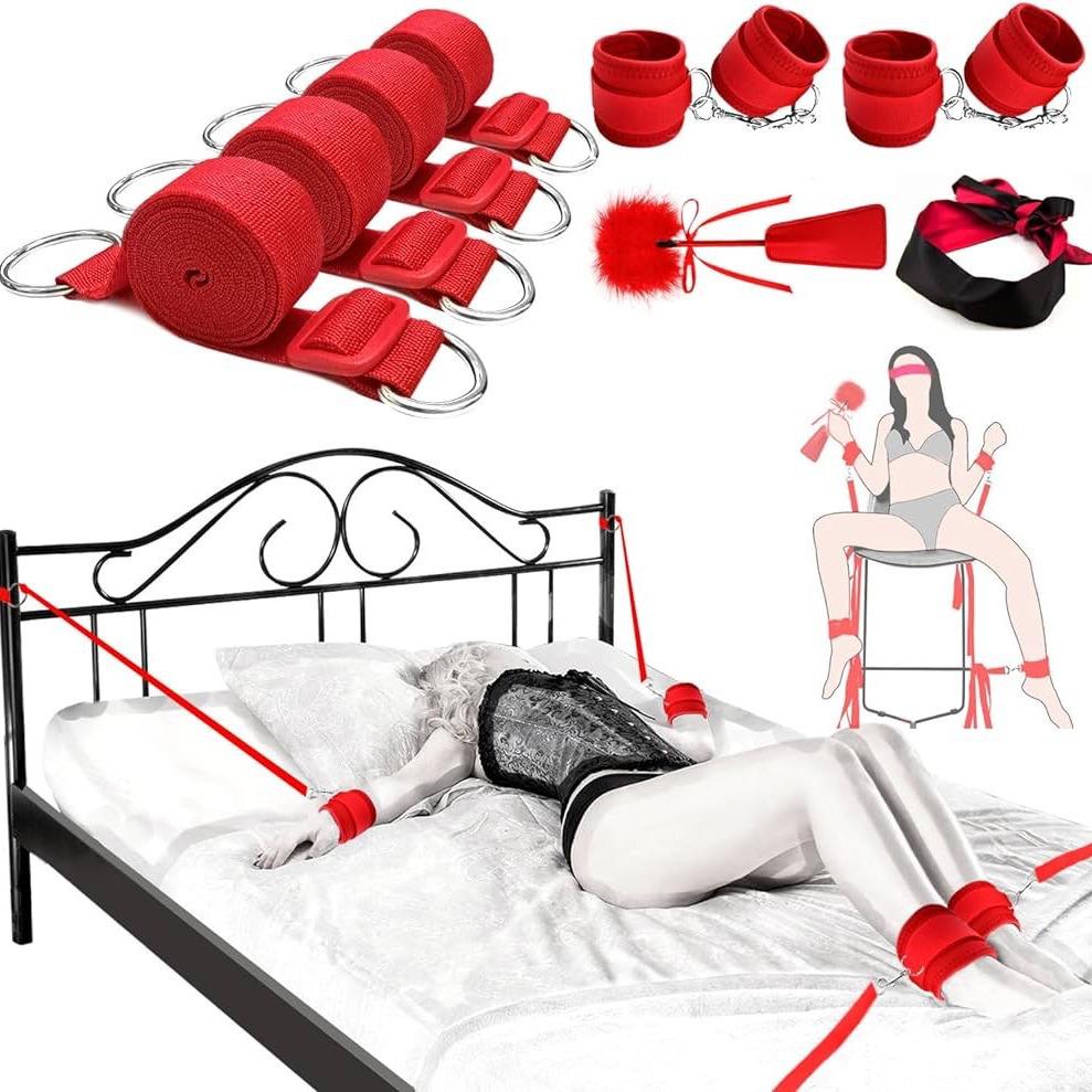Bedtime Tie-Up Restraint Set: SM Straps & Stool Bindings