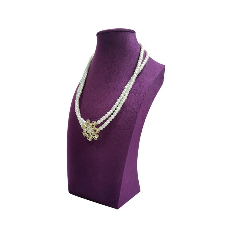 

Высококачественная розовая, зеленая, фиолетовая бархатная стойка для хранения и демонстрации ювелирных изделий, толстая спинка, как стойка для хранения и демонстрации ожерелий и подвесок 1PC фиолетовый