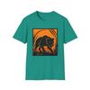 Unisex Softstyle T-Shirt Mens Womens Tees Top Fearless Lioness Silhouette Tall Grass Graphic Shirt