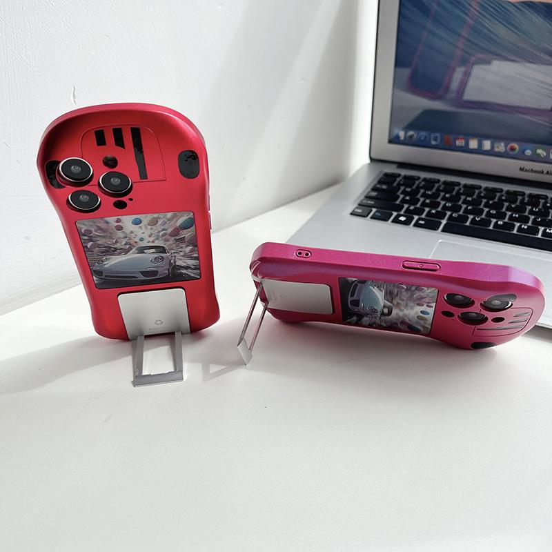 

Super Sports Car TPU Metal Sliding Bracket Shockproof Phone Case For IPhone 15 Pro Max 13 12 11 14 Pro Max Armored Back Cover for iphone11(6.1 ) чорний