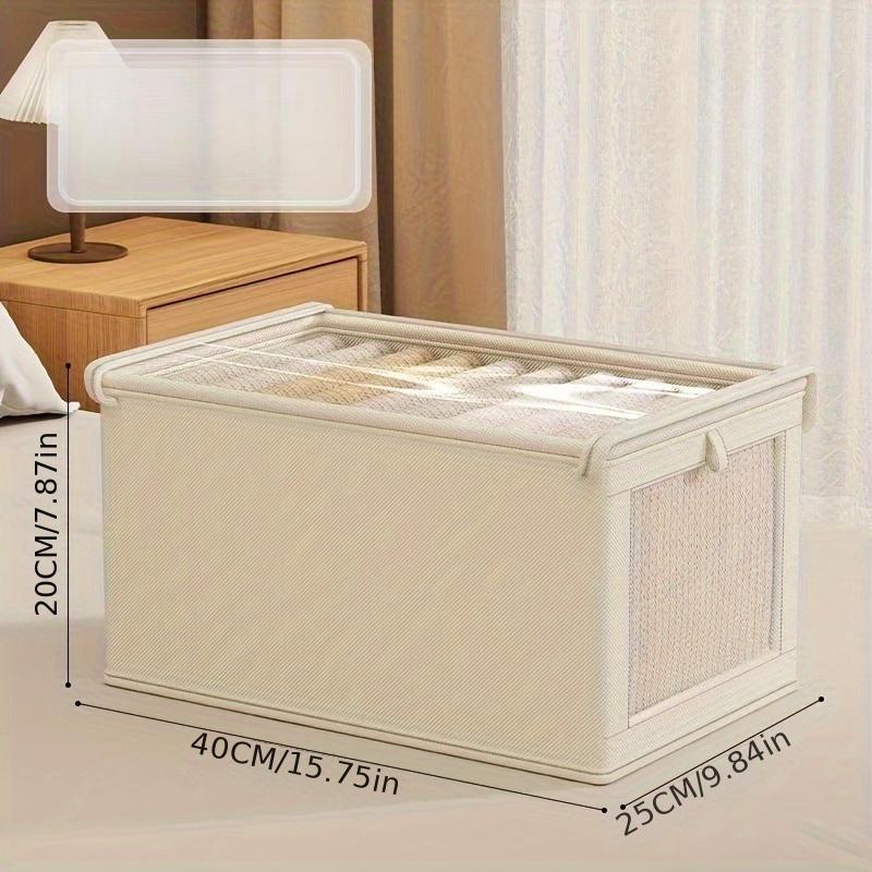 

Органайзер для одежды большой вместимости из ткани Оксфорд с маленьким окошком - Современный органайзер с откидной крышкой для одежды и нижнего белья, многофункциональный 1PC