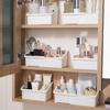 Plastic Extendable Mirror Cabinet Storage Box Adjustable With Divider Cosmetic Storage Box White Lipstick Storage Box Office