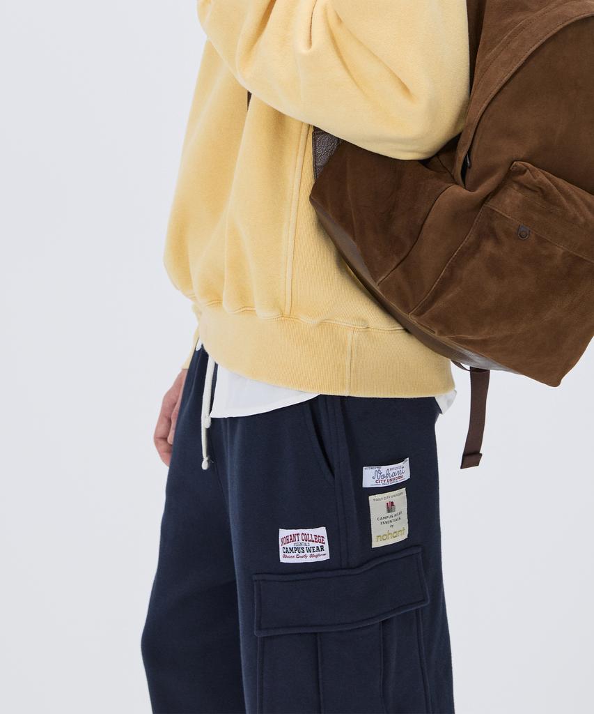 NOHANT Sweat Utility Cargo Pants Navy