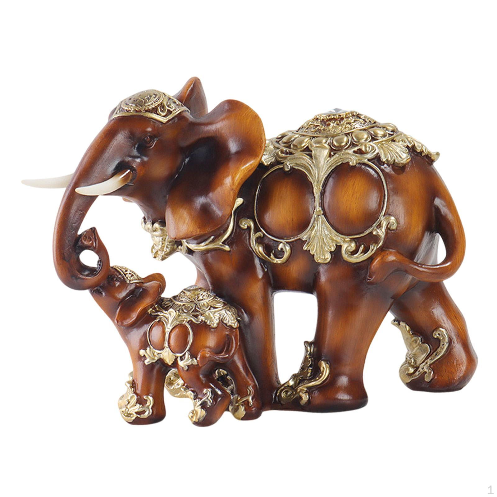 

Коллекция фигурок слона и младенца, украшения, подарки, декоративные скульптуры, приносящие удачу по фен-шуй 17cmx8.5cmx12cm