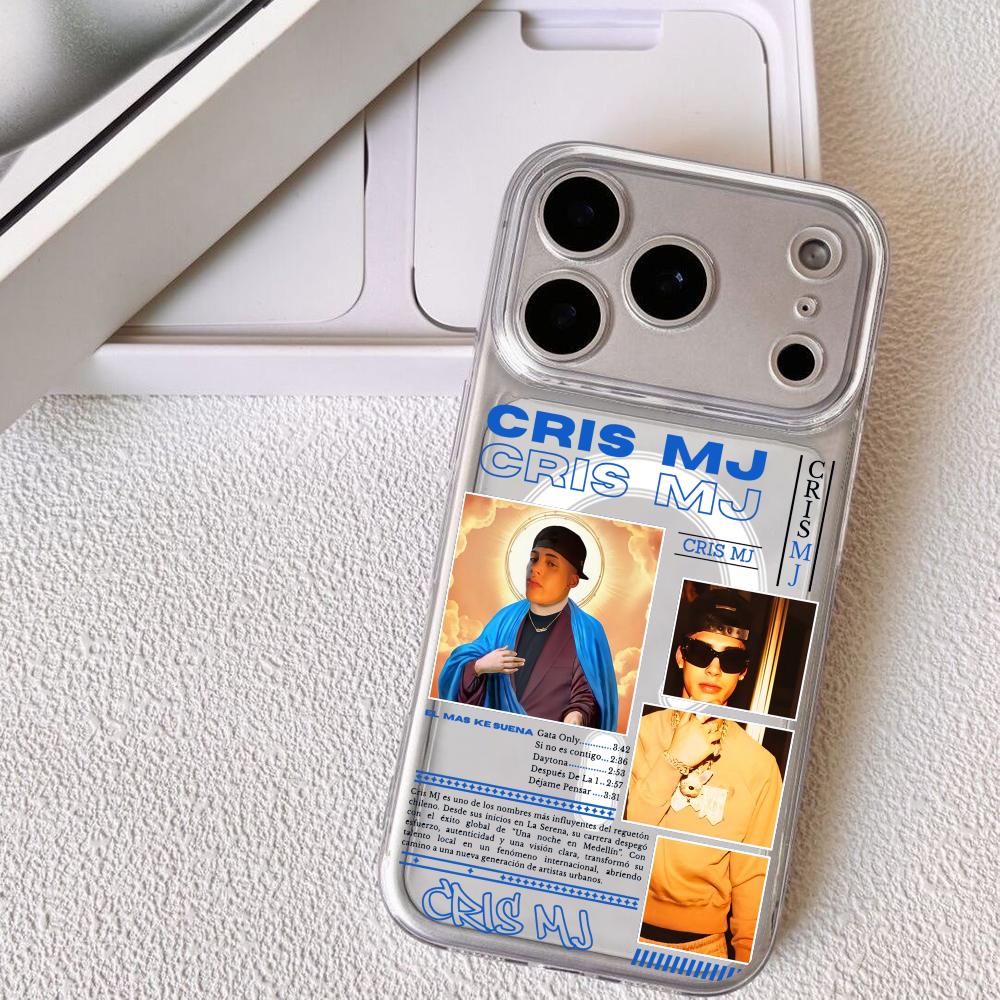 

C-Cris Mj Singer Rap Phone Case For iPhone 17 16 15 14 13 12 Pro Max Plus With Magnetic Crystal Clear Case Wireless Charge iPhone 15 Pro Max
