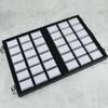 Clear Rectangular Jewelry Box with Handmade Leather Handle Displaying Organizers Suitable for Organizing Rings Bracelets