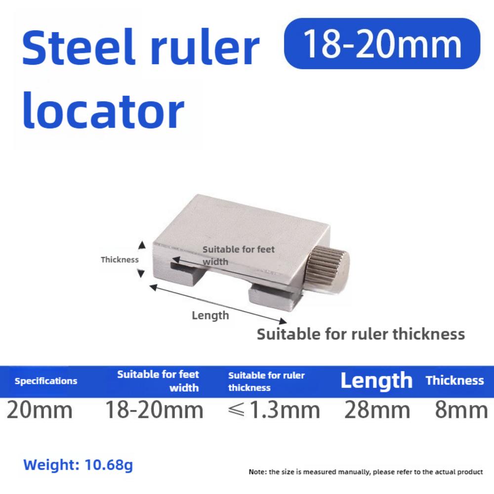 Stainless Steel Ruler Positioning Block 15/20/30/40cm Steel Ruler Scribing Limiter for Woodworking