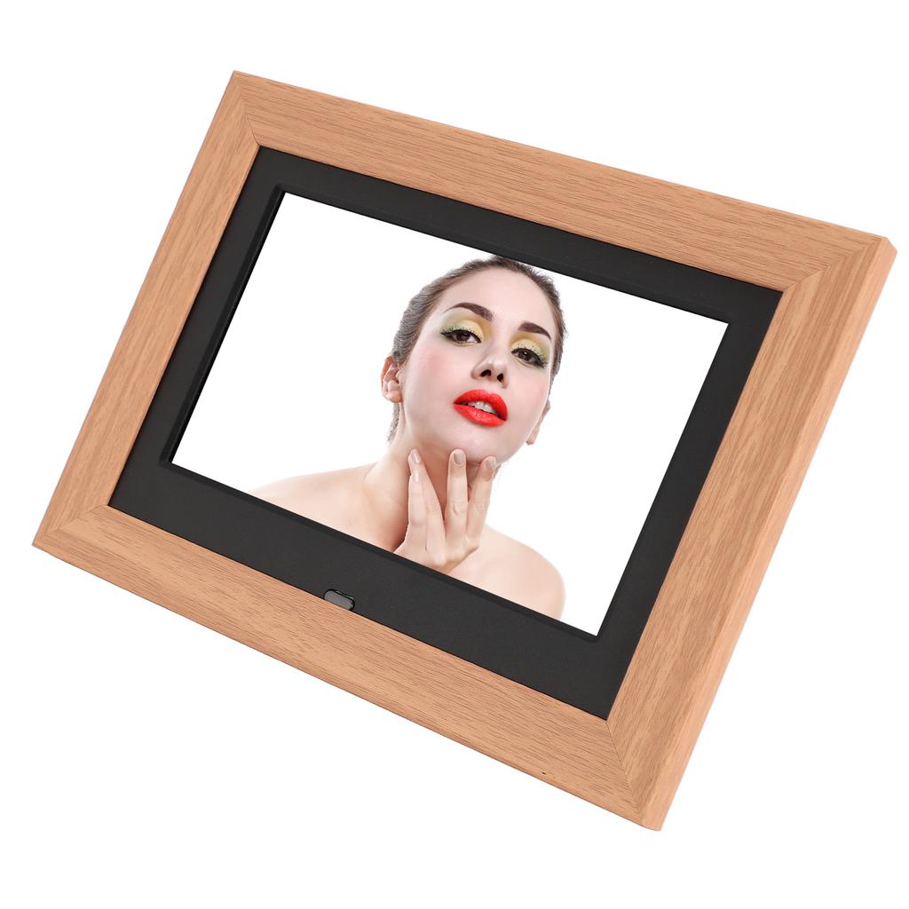 Digital Picture Frame Wooden 7 Inch IPS HD Multifunctional Smart Electronic Photo Frame with Remote