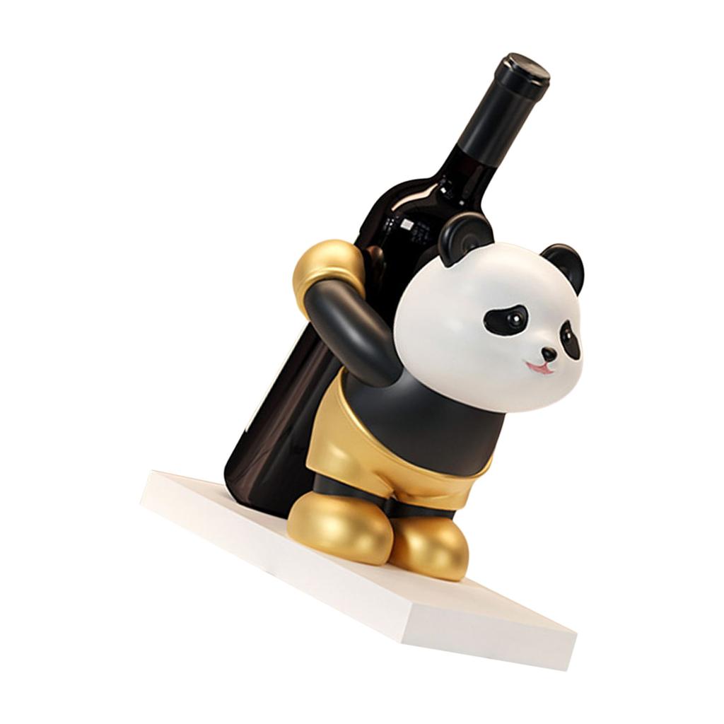 Niedlicher Panda Weinflaschenhalter Panda Weinregal Fügt Künstlerische Note zur Wohnzimmer- Bürodekoration Wein Geschenk für Frauen