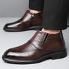 Business formelle Baumwoll-Lederschuhe für Herren im Winter verdickte Business Casual Herren High Top Herrenschuhe