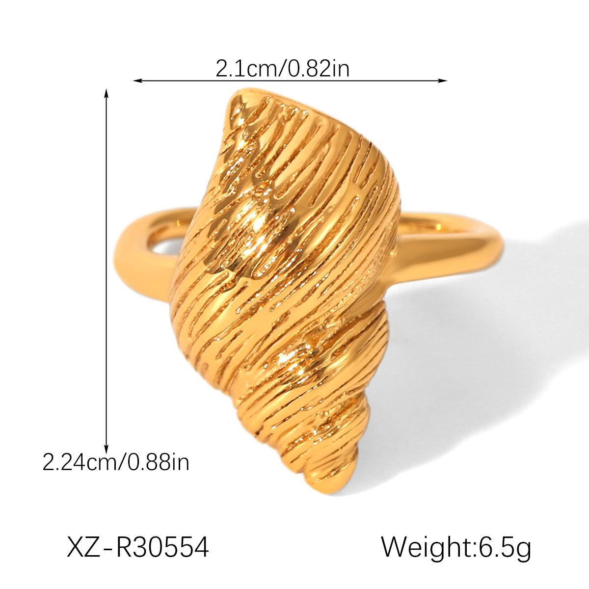 

Европейско-американский пляжный стиль Кольцо из нержавеющей стали в виде раковины