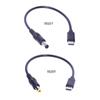 Convenient USB C to DC5.5x2.5mm/DC5.5x2.1mm Male Extension Cable Charging Cord for Tablets Cell Phones Charge Wire