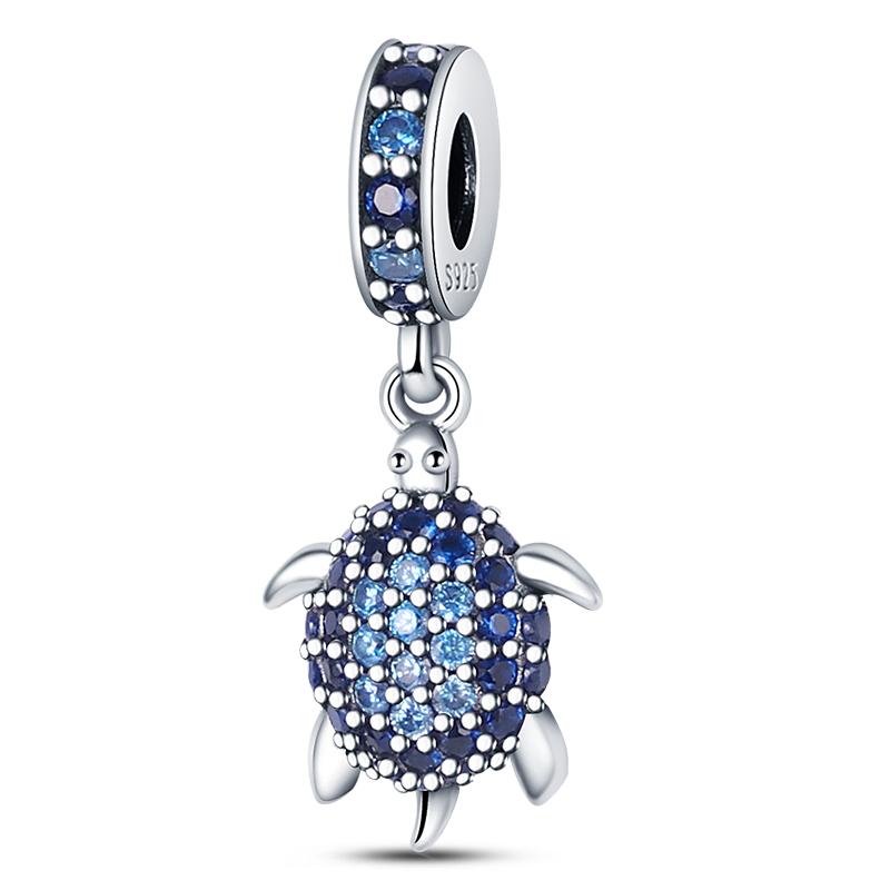 Fashion 925 Silver Summer Ocean World Series Sea Turtle Starfish Crab Octopus Charms Beads Fit 925 Bracelet DIY Jewelry