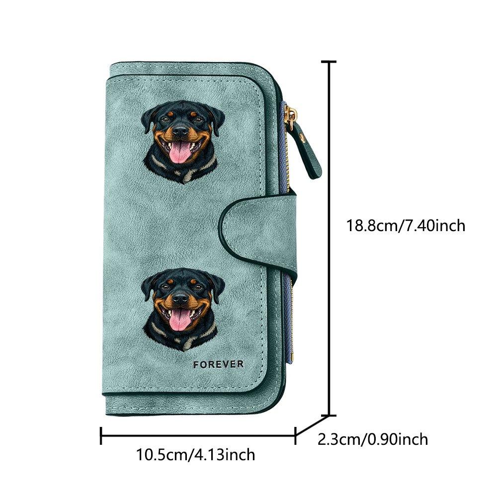 Rhine Western Dog Pattern Long Zipper Wallet Large Capacity Card Holder Unisex Fashion Clutch Bag Stylish Zipper Coin Purse Perfect For Daily Commute