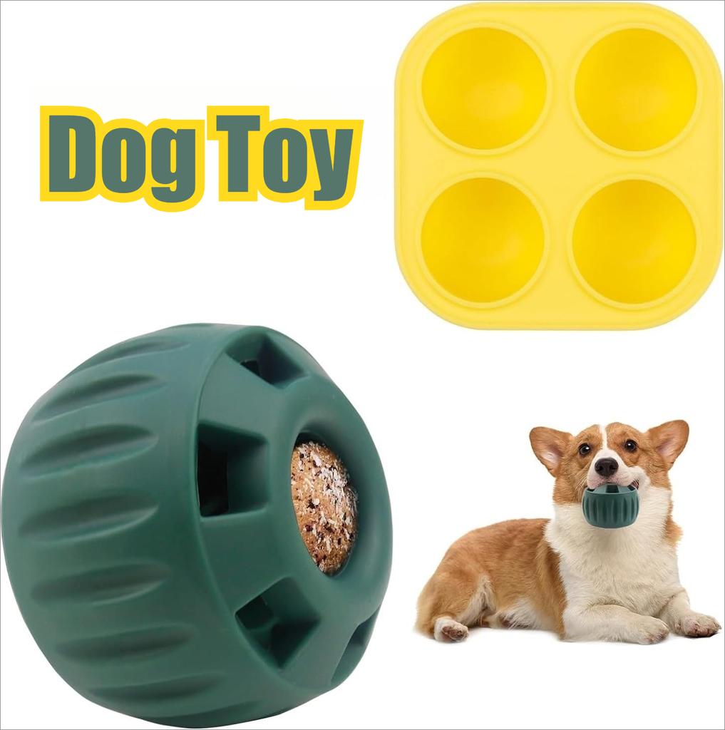 Luxury Modern Interactive Slow Feeder Treat Dispensing Dog Chew Toy Sustainable Rubber Silicone Ball for Pet Movement Training