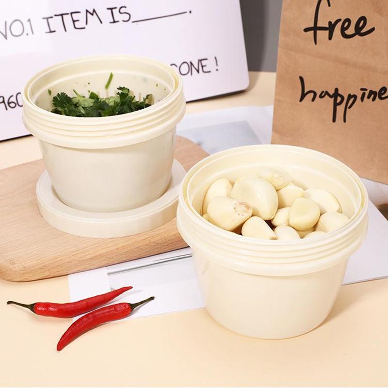 Fresh Keeping Box Of Onion Ginger Garlic Kitchen Vegetable Plastic Refrigerator Sealed Storage Scallion Drain Box