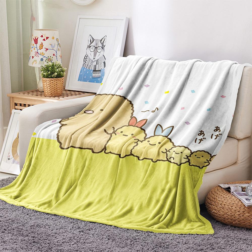 Sumikko Gurashi2 Flannel Blanket, High Quality Comfortable for All Seasons, Home Decor, Warmth and Comfort